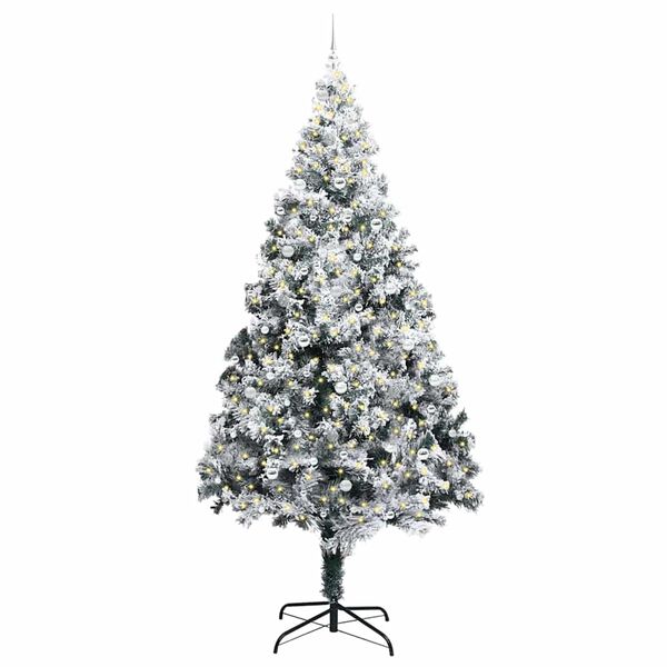 vidaXL Sapin de Noël avec 300 LED avec support Vert 300 cm PVC