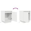 VidaXL Tables de chevet avec lumi&egrave;res LED 2 pcs blanc 38x34x50 cm