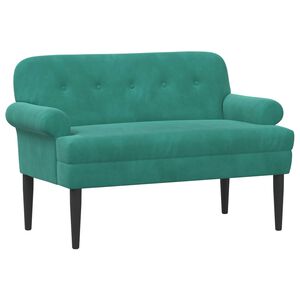 vidaXL Canap&eacute; love seat avec capitonnage en boutons Turquoise Velours