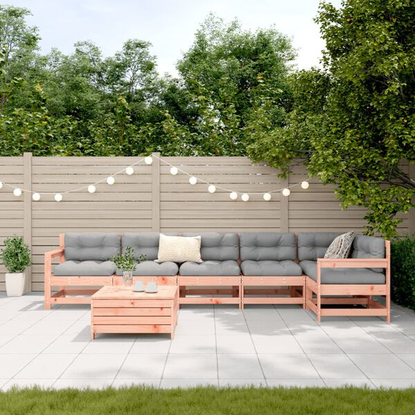 vidaXL Salon de jardin 7 pcs bois massif sapin de douglas