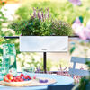 LECHUZA Jardinière CUBE color triple avec supports Blanc 13680