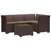 vidaXL Canap&eacute; de jardin 4 places avec coussins style rotin PP Marron