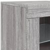vidaXL Buffet avec lumi&egrave;res LED sonoma gris 202x37x67 cm