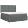 vidaXL Lit boxspring avec matelas Gris fonc&eacute; 140 x 190 cm Tissu