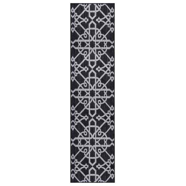 vidaXL Tapis de couloir Noir 80x350 cm