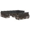 vidaXL Ensemble de canap&eacute; de jardin 14 pcs Gris et Gris fonc&eacute;