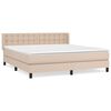 vidaXL Sommier &agrave; lattes de lit avec matelas Cappuccino 160x200 cm