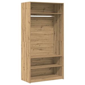 vidaXL Garde-robe ch&ecirc;ne artisanal 100x50x200 cm bois d'ing&eacute;nierie