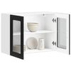 vidaXL Armoire murale de cuisine avec porte en verre Porto noir