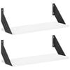 vidaXL &Eacute;tag&egrave;res Murales 2 pc Blanc 50 x 20 x 17 cm