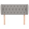 vidaXL T&ecirc;te de lit avec oreilles Gris clair 103x23x78/88 cm Tissu