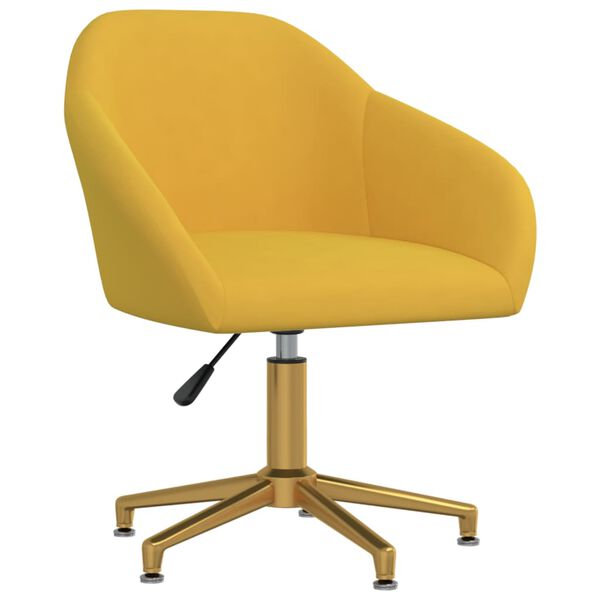 vidaXL Chaises pivotantes &agrave; manger lot de 2 jaune velours