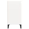 vidaXL Tables de chevet 2pcs blanc brillant 40x35x70cm bois ing&eacute;nierie