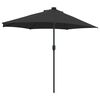 vidaXL Parasol de jardin Noir 294 x 150 x 224 cm Polyester et Acier