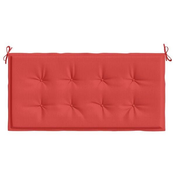 vidaXL Coussin de banc de jardin rouge 100x50x3 cm tissu oxford