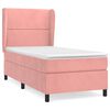 vidaXL Sommier &agrave; lattes de lit avec matelas Rose 90x190 cm Velours