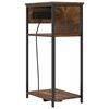 vidaXL Cabinet de chevet Ch&ecirc;ne fum&eacute; 41 x 28 x 76 cm Bois d'ing&eacute;nierie