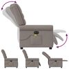 vidaXL Fauteuil de massage inclinable &eacute;lectrique Taupe Tissu