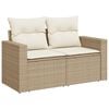 vidaXL Salon de jardin avec coussins 7 pcs beige r&eacute;sine tress&eacute;e