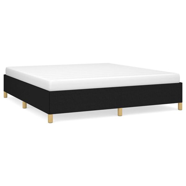 vidaXL Cadre de lit sans matelas noir 180x200 cm tissu