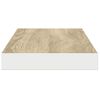vidaXL &Eacute;tag&egrave;res flottantes 2 pcs ch&ecirc;ne et blanc 80x23,5x3,8 cm MDF