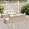 vidaXL Ensemble de canap&eacute; de jardin avec coussin 8 pcs Beige polyrotin