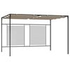 vidaXL Belv&eacute;d&egrave;re avec auvent r&eacute;tractable 3x4x2,3 m Taupe 180 g/m&sup2;