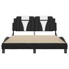vidaXL Cadre de lit Viana avec LED sans matelas noir et blanc 140x190 cm