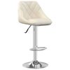 vidaXL Tabouret de bar Crème Velours