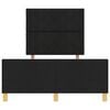 vidaXL Cadre de lit avec t&ecirc;te de lit Noir 120 x 200 cm tissu