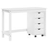 vidaXL Ensemble bureau et armoire 2 pc Blanc Bois de pin massif