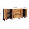 vidaXL Buffets 3 pcs Bois d'acacia solide