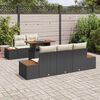 vidaXL Ensemble de canap&eacute; de jardin 6 pcs Noir Poly rotin