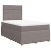 vidaXL Sommier &agrave; lattes de lit avec matelas taupe 120x190 cm tissu