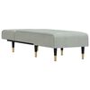 vidaXL Chaise longue gris clair velours