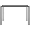 vidaXL Table &agrave; manger de jardin anthracite 110x54x70 cm acier