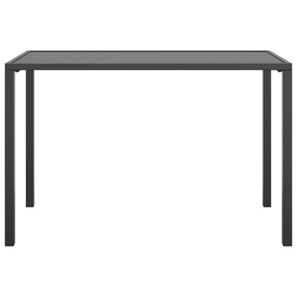 vidaXL Table &agrave; manger de jardin anthracite 110x54x70 cm acier