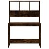 vidaXL Bureau avec étagères Chêne fumé 102x45x148 cm Bois d'ingénierie
