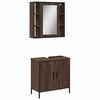vidaXL Ensemble de meubles de salle de bain 2 pcs Ch&ecirc;ne marron