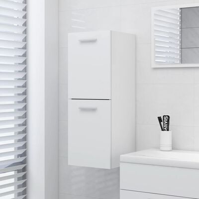 vidaXL Armoire de salle de bain Blanc 30x30x80 cm Bois d’ingénierie