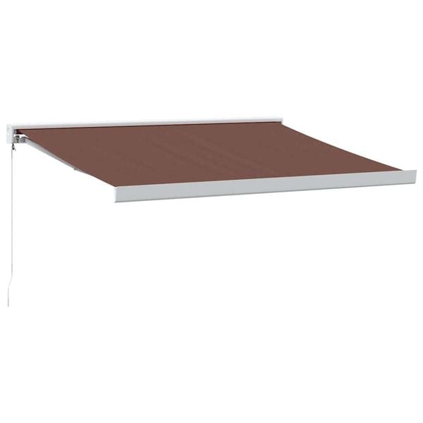 vidaXL Auvent manuel r&eacute;tractable marron 350x250 cm