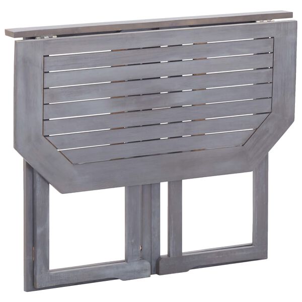 vidaXL Ensemble de bistro 2 pcs Bois d'acacia solide Gris
