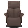 vidaXL Fauteuil inclinable avec repose-pieds marron similicuir