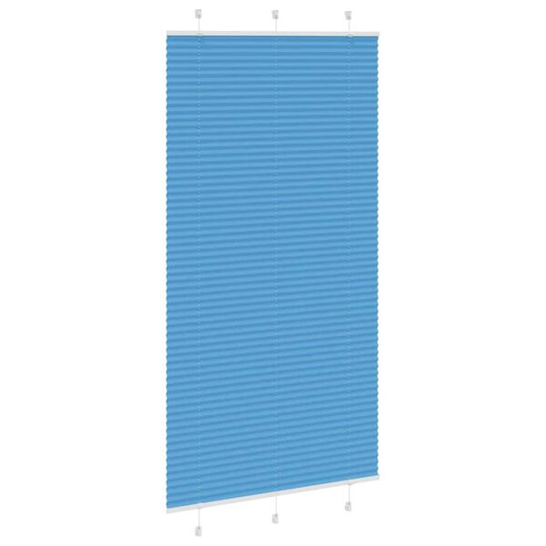 vidaXL Store pliss&eacute; bleu 105x200 cm largeur du tissu 104,4cm polyester