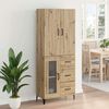 vidaXL Haut Armoire Montage mural Ch&ecirc;ne artisanal 69,5 x 34 x 180 cm