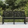 vidaXL Banc de jardin noir 159,5x48x91,5 cm bois massif de pin