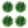 vidaXL Boules de buis artificielles avec lumières LED 4 pcs vert 15 cm