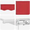 vidaXL Auvent R&eacute;tractable Rouge 500 &times; 300 cm Tissu et M&eacute;tal
