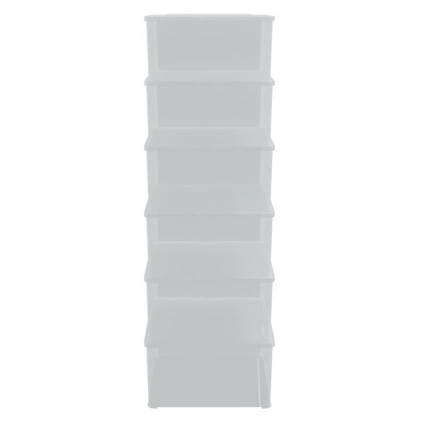 vidaXL Bo&icirc;tes de rangement en plastique 6 pcs 10 L empilables