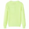 Pull-over tricot&eacute; pour enfants jaune fluo 140